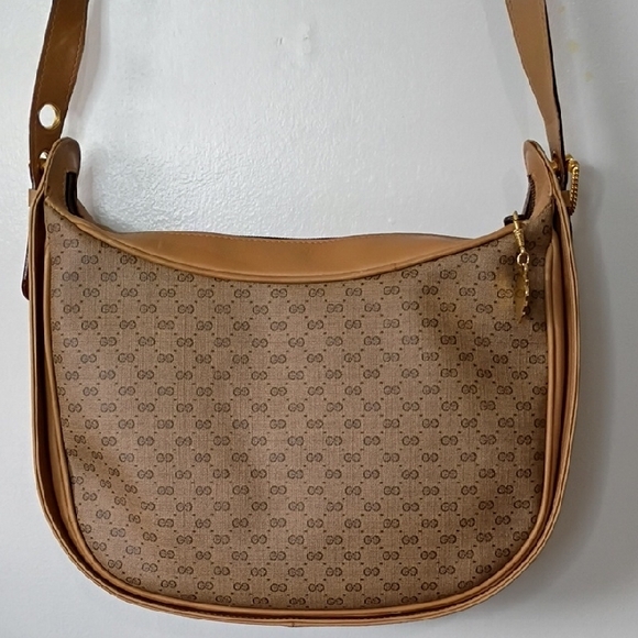 Vintage Gucci GG Plus Brown Leather Shoulder Bag Purse Authentic vintage Gucci - Picture 10 of 16